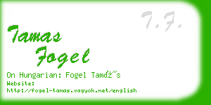 tamas fogel business card